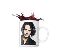ICONS MERCH Sidney Maurer Artwork of Johnny Depp Mug Coffee Tea Drinking Cup 11oz White Ceramic Merchandise Gifts
