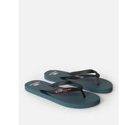 Icons of Surf Bloom Open Toe Flip Flops in Pine Night