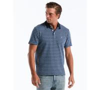 Icons Textured Plaid Polo Shirt In Dark Sapphire