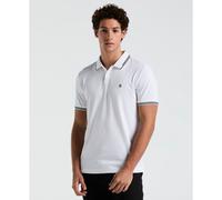 Icons Tipped Polo Shirt In Bright White