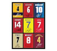 Icons Wall Art Arsenal Legends Memorabilia Henry Saka Adams Viera Bergkamp Wright Signed A4 Printed Photo Picture Display Gift For Arsenal Football Fans Digitally Reproduced Signatures Unframed
