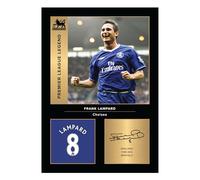 Icons Wall Art - Frank Lampard Chelsea Legends A4 Printed Photo Display - Digitally Reproduced Signature - Football/Soccer Fan Gift - Unframed Chelsea Memorabilia Poster