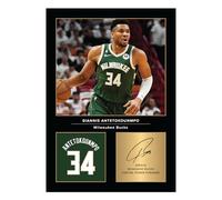 Icons Wall Art Giannis Antetokounmpo Signed A4 Printed Photo Picture Display Gift For Basketball Fans Digitally Reproduced Signature Unframed