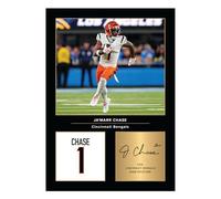 Icons Wall Art Jamarr Chase Cincinnati Bengals Signed A4 Printed Photo Picture Display Gift For American Football Fans Digitally Reproduced Signature Unframed