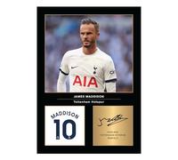 Icons Wall Art James Maddison Signed A4 Printed Photo Picture Display Gift For Tottenham Fans Digitally Reproduced Signature Unframed