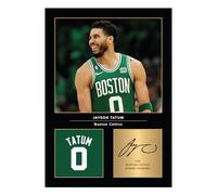 Icons Wall Art Jayson Tatum Signed A4 Printed Photo Picture Display Gift For Basketball Fans Digitally Reproduced Signature Unframed