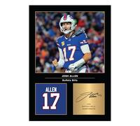 Icons Wall Art Josh Allen Signed A4 Printed Photo Picture Display Gift For American Football Fans Digitally Reproduced Signature Unframed