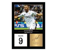 Icons Wall Art Kylian Mbappe Real Madrid Signed A4 Printed Photo Picture Display Gift For Real Madrid Fans Digitally Reproduced Signature Unframed