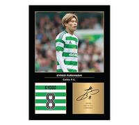 Icons Wall Art Kyogo Furuhashi Signed A4 Printed Photo Picture Display Gift For Glasgow Celtic Fans Digitally Reproduced Signature Unframed