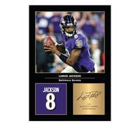 Icons Wall Art Lamar Jackson Baltimore Ravens Signed A4 Printed Photo Picture Display Gift For American Football Fans Digitally Reproduced Signature Unframed