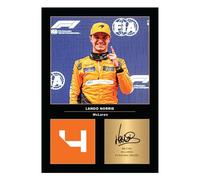 Icons Wall Art Lando Norris McLaren Signed A4 Printed Photo Picture Display Gift For F1 Formula 1 Racing Fans Digitally Reproduced Signature Unframed