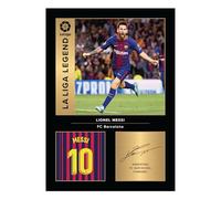 Icons Wall Art Lionel Messi Barcelona Legends Signed A4 Printed Photo Picture Display Gift For Barca Fans Digitally Reproduced Signature Unframed
