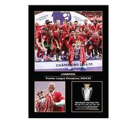 Icons Wall Art Liverpool Premier League Winners 2025 Champions Memorabilia 2024-2025 Season Salah Van Dijk Slot Jota A4 Printed Photo Picture Display Gift For LFC Fans Digitally Reproduced Unframed
