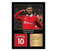 Icons Wall Art Marcus Rashford Signed A4 Printed Photo Picture Display Gift For Football Fans Digitally Reproduced Signature Unframed