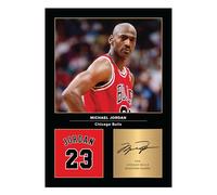 Icons Wall Art Michael Jordan Signed A4 Printed Photo Picture Display Gift For Basketball Fans Digitally Reproduced Signature Unframed