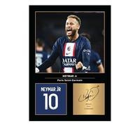 Icons Wall Art Neymar Jr Signed A4 Printed Photo Picture Display Gift For PSG Fans Digitally Reproduced Signature Unframed