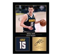 Icons Wall Art Nikola Jokic Signed A4 Printed Photo Picture Display Gift For Basketball Fans Digitally Reproduced Signature Unframed