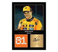 Icons Wall Art Oscar Piastri McLaren Racing Signed A4 Printed Photo Picture Display Gift For F1 Formula 1 Racing Fans Digitally Reproduced Signature Unframed