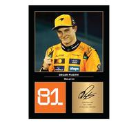 Icons Wall Art Oscar Piastri Racing Signed A4 Printed Photo Picture Display Gift For F1 Formula 1 Racing Fans Digitally Reproduced Signature Unframed