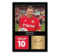 Icons Wall Art Paul Mullin Signed A4 Printed Photo Picture Display Gift For Wrexham Fans Digitally Reproduced Signature Unframed