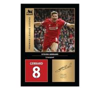 Icons Wall Art Steven Gerrard Legends Signed A4 Printed Photo Picture Display Gift For Liverpool Fans Digitally Reproduced Signature Unframed