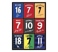 Icons Wall Art United Legends Memorabilia Ronaldo Beckham Scholes Rooney Cantona Best Scholes Signed A4 Printed Photo Display Gift For United Football Fans Digitally Reproduced Signatures Unframed