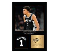 Icons Wall Art Victor Wembanyama Signed A4 Printed Photo Picture Display Gift For Basketball Fans Digitally Reproduced Signature Unframed
