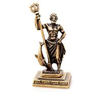 IconsGr Ancient Greek Zamac Miniature Statue of Poseidon (Gold)