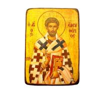 IconsGr Greek Orthodox Wood Icon of Saint Eleftherios / A0, Unframed Wall Plaque, Icon, Wall Art, Bedroom/Home Office