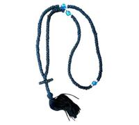 IconsGr Handmade Christian Orthodox Blessed Komboskoini Prayer Rope 150 Knots Pendant