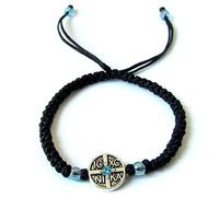 IconsGr Handmade Christian Orthodox Komboskoini Prayer Rope Bracelet Black BR1