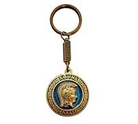 IconsGr Key Ring Ancient Coin Athena Shield Goddess Athena Keychain Blue