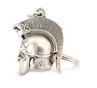 IconsGr Key Ring Ancient Spartan Soldier Battle Helmet Baring the Sphinx Keychain 2