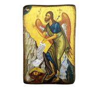 IconsGr Wooden Greek Christian Orthodox Wood Icon of Saint John the Baptist / A0