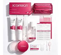 ICONSIGN Korean-Style Lash Lift Kit, Hypoallergenic Glue-Free Silicone Shields, Suitable for Sensitive Skin & Beginners, Semi-Permanent Curl Lasts 8-10 Weeks, DIY at Home or Salon
