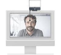 iContact Camera Pro 4K HD Webcam with Eye Contact, Noise Cancelling Mic, Plug and Play USB for Mac & PC Zoom Certified, Works with Teams, Meet, Streaming, and Video Calls (Webcam + Light Panel Bundle)