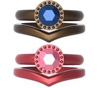 icooci 4 Pack Women’s Silicone Wedding Rings - Stackable Rubber Bands for Women, Flexible Engagement or Promise Rings, Stylish & Comfortable for Gym, Work, and Everyday Wear, 4 - 4.5(15.3mm), Silicone