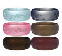 icooci Silicone Wedding Ring for Men, Breathable Rubber Band for Active Lifestyle, Flexible & Safe, Comfortable Fit, Ideal for Gym, Work, Sports, Outdoor, Durable Men's Silicone Ring - 6/4/2 Packs, 10
