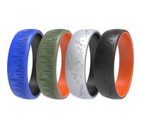 icooci Silicone Wedding Ring for Men, Breathable Rubber Band for Active Lifestyle, Flexible & Safe, Comfortable Fit, Ideal for Gym, Work, Sports, Outdoor, Durable Men's Silicone Ring - 6/4/2 Packs, 13
