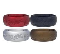 icooci Silicone Wedding Ring for Men, Breathable Rubber Band for Active Lifestyle, Flexible & Safe, Comfortable Fit, Ideal for Gym, Work, Sports, Outdoor, Durable Men's Silicone Ring - 6/4/2 Packs, 11
