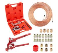 ICOOL 25 ft 3/16“ Copper-Plated Brake Line Kit with Double & Single Flaring Tool Kit and Tube Bender