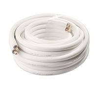 ICOOL 50 Ft. Mini Split Line Set, 1/4" & 1/2" O.D. Twin Copper Pipes, 3/8" Thickened PE Insulated Coil Copper Line with Nuts for Air Conditioner HVAC Refrigeration and Heating, without Fittings