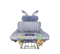 ICOPUCA Shopping Cart Cover for Baby, 2 in 1 cart Cover for Babies N high Chair Cover, Padded Grocery cart seat Cover for Baby Girl boy, with Extra Detachable Cushion, Grey;