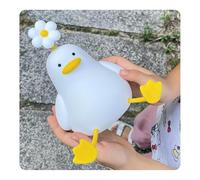 Icotoibabie Sitting Duck Light with Warm Color Little Flower Dimming,The Rechargeable Touch Lamp Is 3 Levels Brightness and Birthday Christmas Gifts for Women Girls,Cell Phone Stand