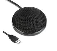 ICOUVA Conference USB Microphone for Meeting Business Computer PC, Laptop,Desktop,Mac & Macbook, Portable Table for Online Chatting, Calls, Meeting, Video Conference(Black)