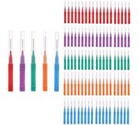 iCovalescent 100 Pcs Interdental Brushes, Teeth Cleaner, Tooth Cleaning Tool for Cleaning Gaps Between Teeth(5 Colors)