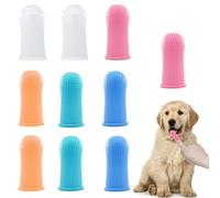 iCovalescent 10Pcs Dog Toothbrush, 360º Dog Finger Toothbrush, Silicone Pets Teeth Cleaning Toothbrush Kit, Suitable for Dogs and Cats, Dog Plaque Dog Dental Cleaning Care
