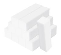 iCovalescent 10Pcs White Nail Buffer Block with Nail Brush, Buffer Sanding Block Professional Salon Nail, for Gel Nails Home and Salon Use(9.5 * 2.5 * 2.52CM, White)