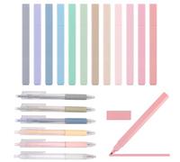iCovalescent 12 Pastel Highlighters, 6 Black Ink Gel Pens Set, Study Easy Navigation for Women/Men, for Notes, School, Office(Macaron Color)