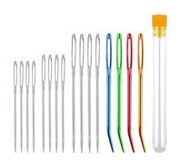 iCovalescent 16 Pcs Large Eye Blunt Needles, Knitting Needles, Sewing Needles, Crochet Needles, Wool Needles for Sewing Up Knitting for Crochet DIY Crafts, Hand Knitting(Random Colors)